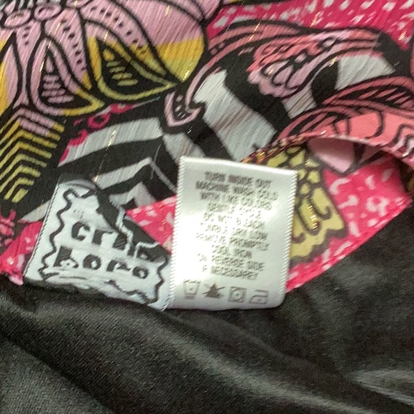 Pogo Club of NY Metallic Pink Floral Zebra Sequin Bling Layered Girls Top 6/6X - Picture 8 of 8